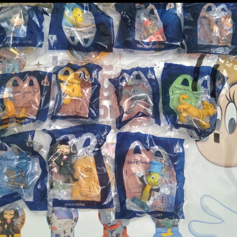 Lot 12 McDonalds Disney 50th anniversary Mickey, Lady, Tramp, Simba, Pluto, Flou